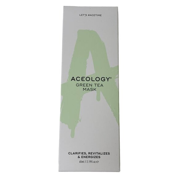 Aceology Green Tea Mask 65ml Clarifies Revitalizes Energizes Skin Skincare NEW - Picture 1 of 9